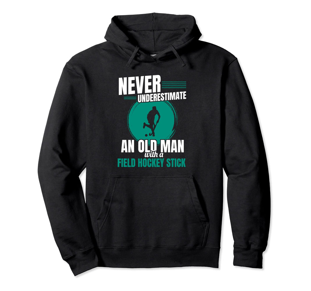 Sports Goalkeeper Old Field Hockey Stick Hoodie - Minimalist Print Unisex