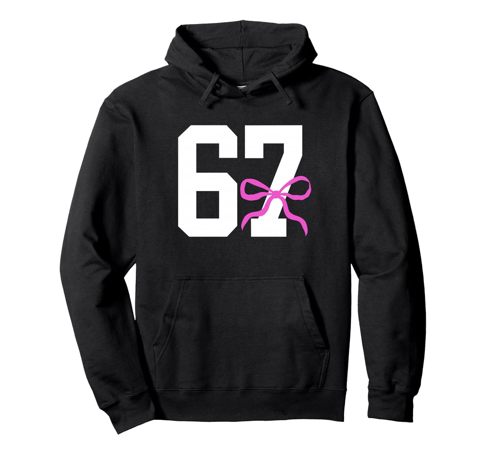 Six Seven 67 Meme Number 67 Coquette Hoodie - Custom Art Print for Adults