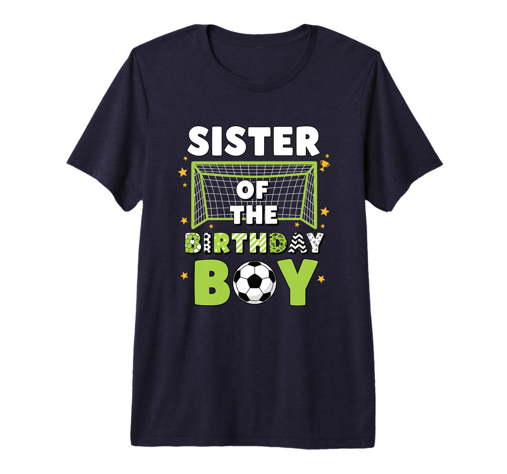 Sister Birthday Soccer Fan Tri Blend T-Shirt - Aesthetic Graphic for Adults