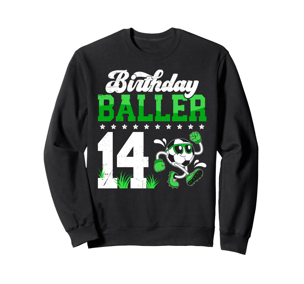 14Th Soccer Birthday Party Fourteen Sweatshirt - Graphic Print Men Women