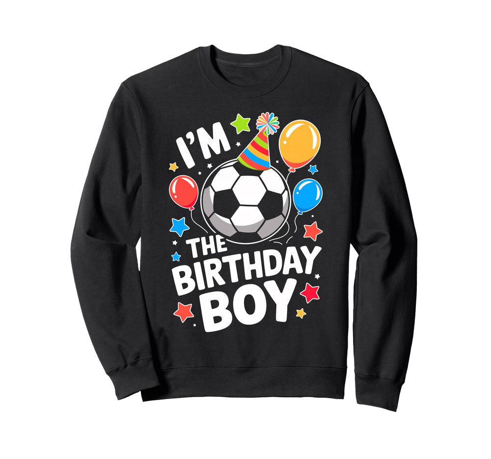 Soccer Birthday Sports Theme Bday Party Sweatshirt - Graphic Print Unisex