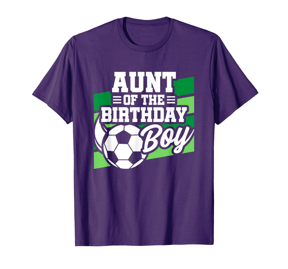 Soccer Birthday Birthday Aunt Soccer T-Shirt - Trendy Graphic Men Women