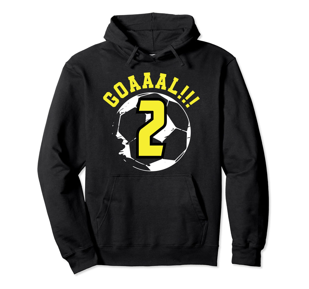 2Nd Birthday 2 Years Soccer Football Hoodie - Streetwear Style for Adults