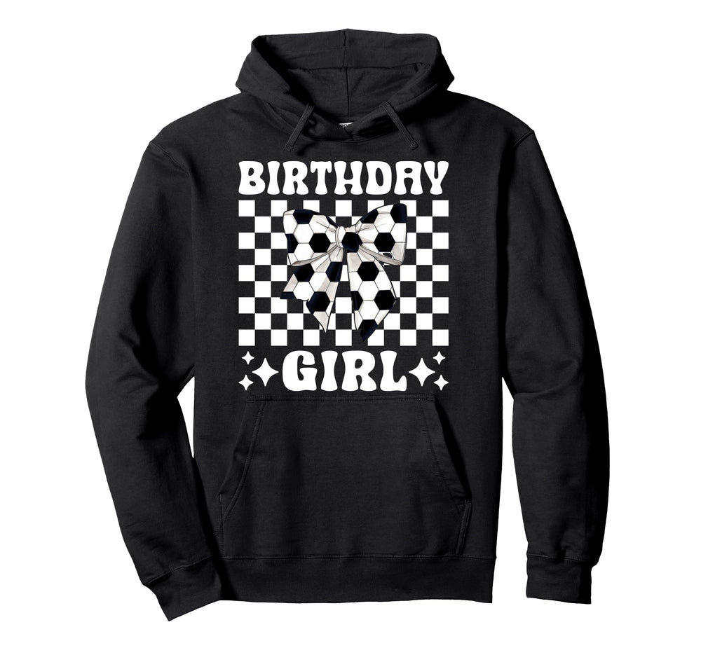 Birthday Soccer Coquette Bow Hoodie - Casual Everyday Wear for Adults