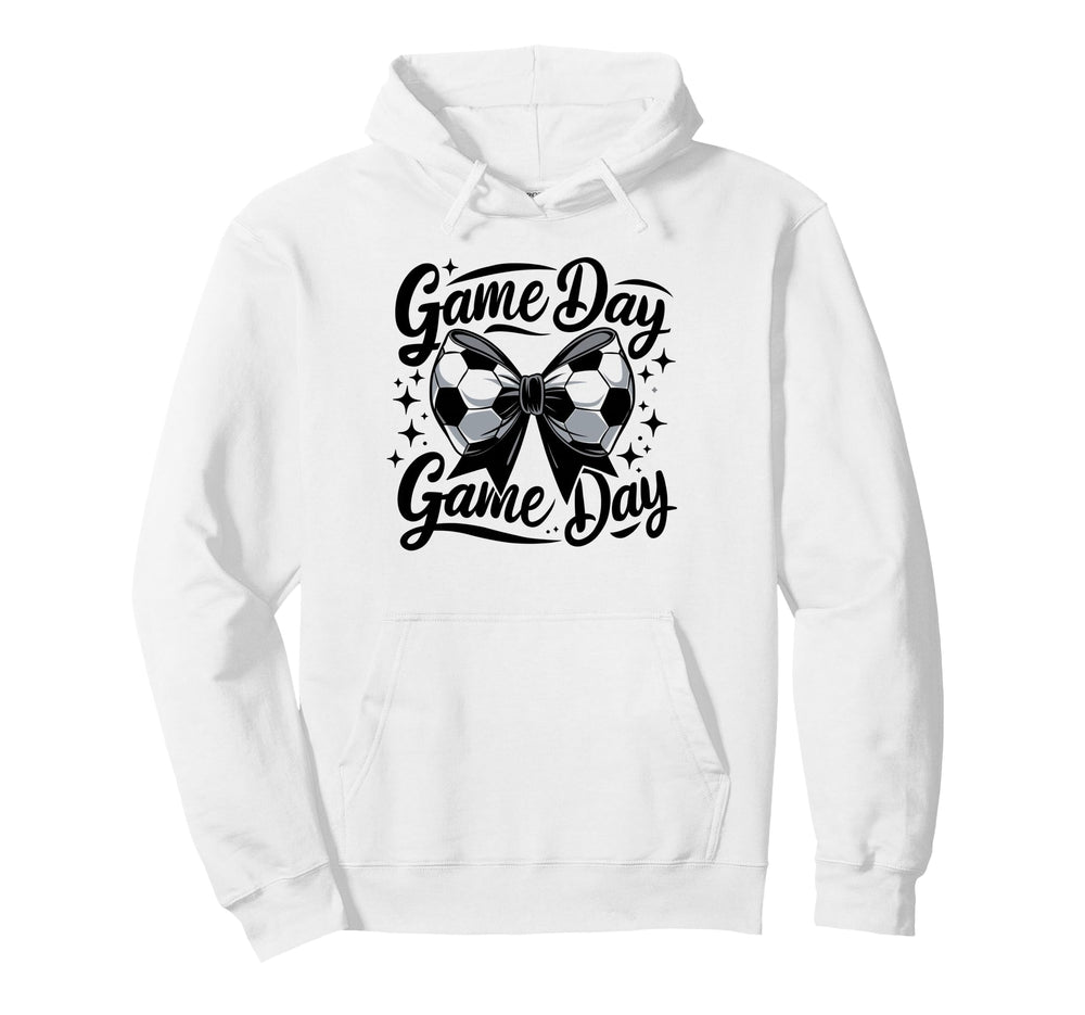 Game Day Soccer Coquette Preppy Soccer Hoodie - Minimalist Print for Adults