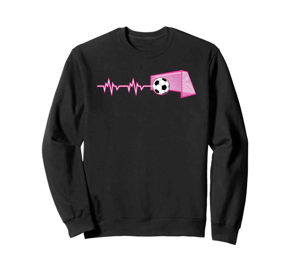 Heartbeat Football Soccer Goalie Sweatshirt - Novelty Apparel for Adults