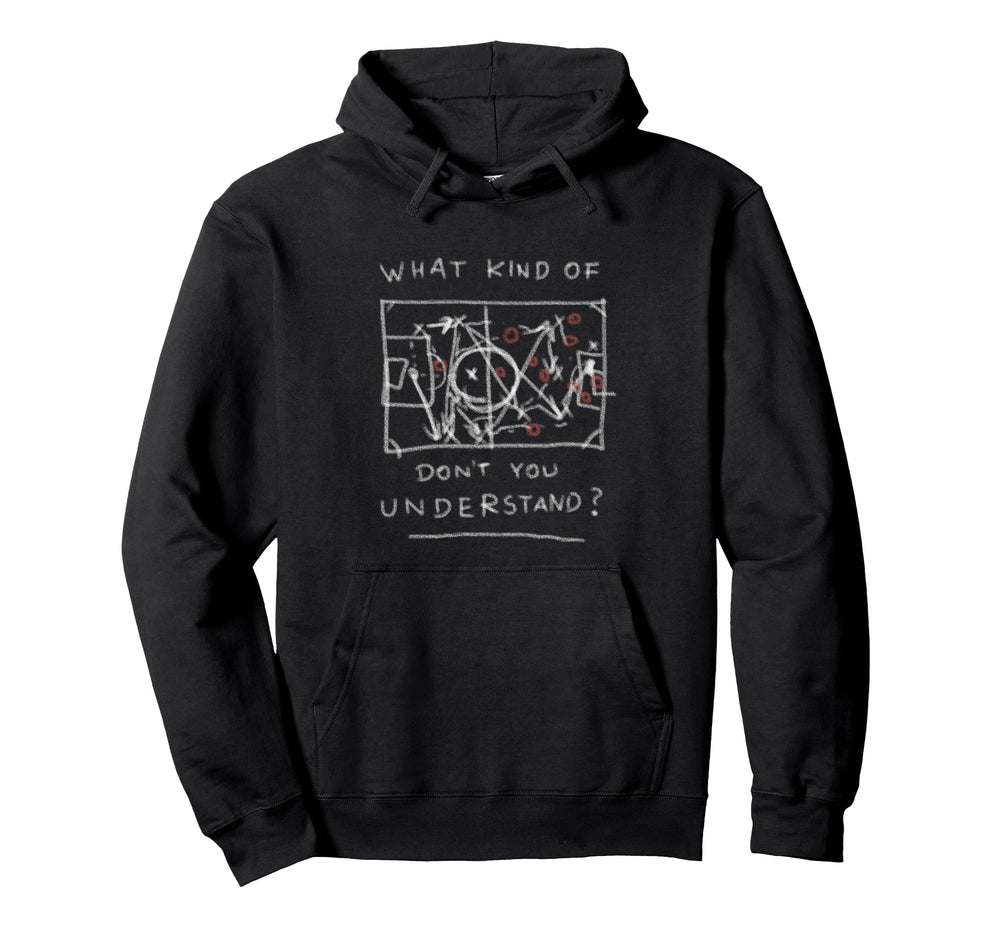 Funny Soccer Trainer Tactics Board Hoodie - Fun Novelty Design for Adults