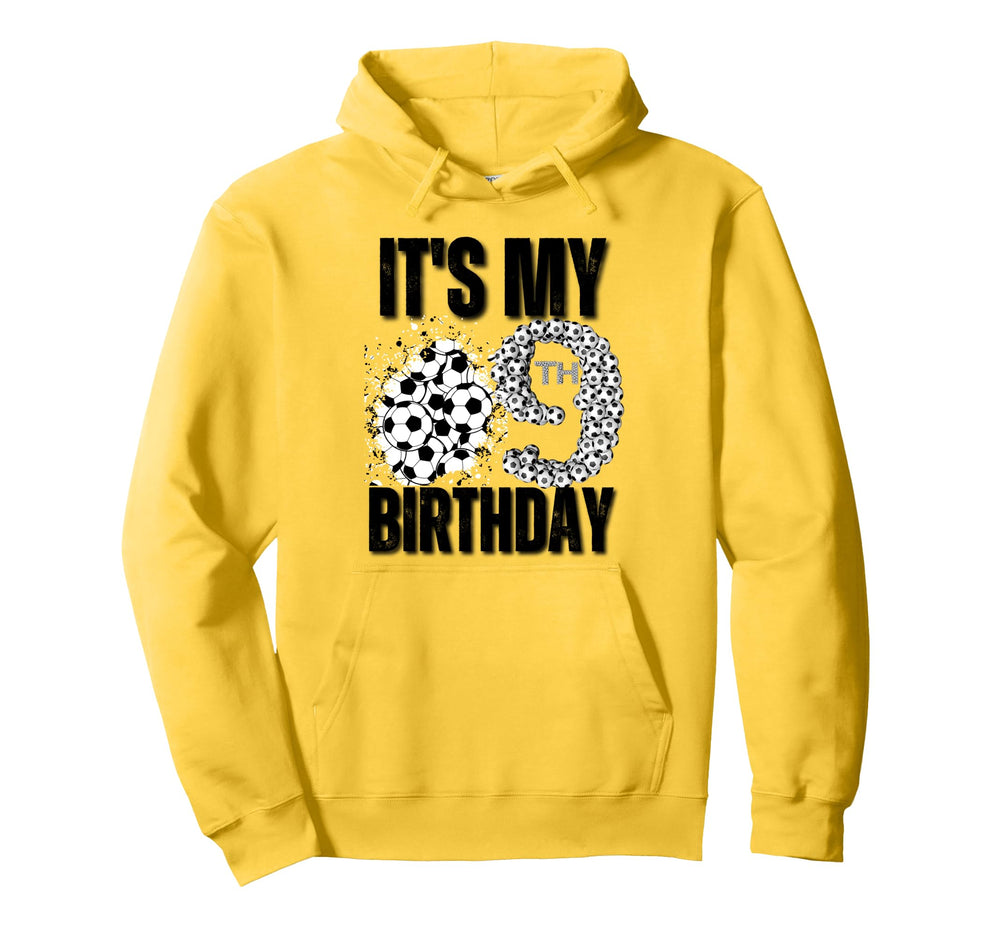 Its My 9Th Birthday Soccer Player 9Th Hoodie - Minimalist Print Men Women