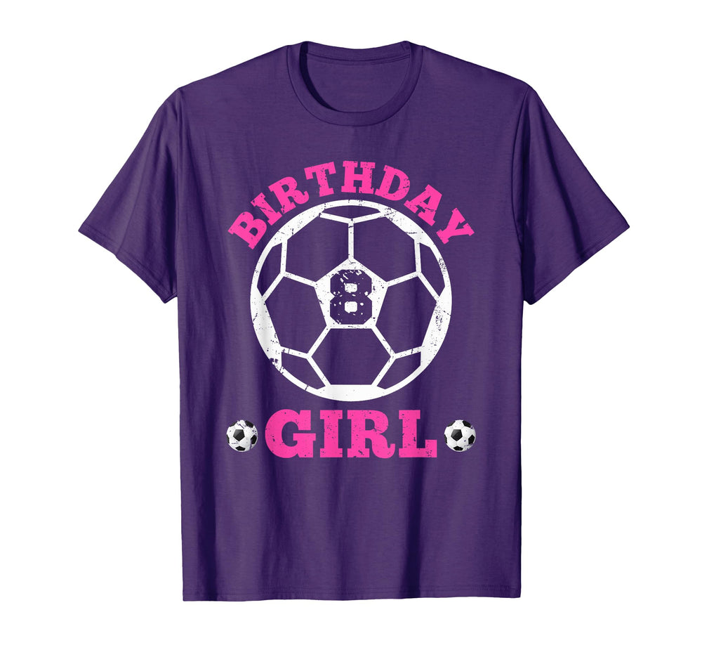 Birthday 8Th Soccer Players 8 Years T-Shirt - Novelty Apparel for Adults