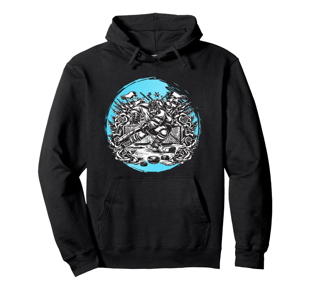 Ice Hockey Tattoo Goalkeeper Hockey Hoodie - Novelty Apparel Men Women