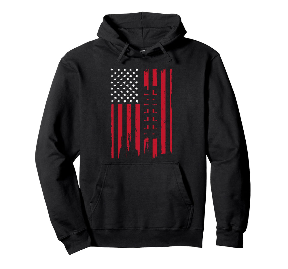 Us Flag Soccer Sport Soccer Player Hoodie - Aesthetic Graphic Men Women