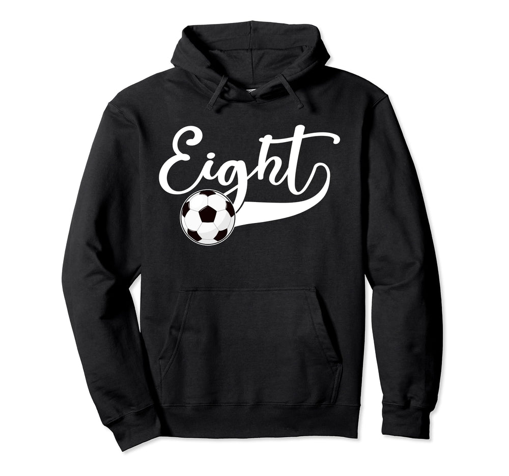 8Th Birthday Party Soccer 8 Year Old Hoodie - Minimalist Print Men Women