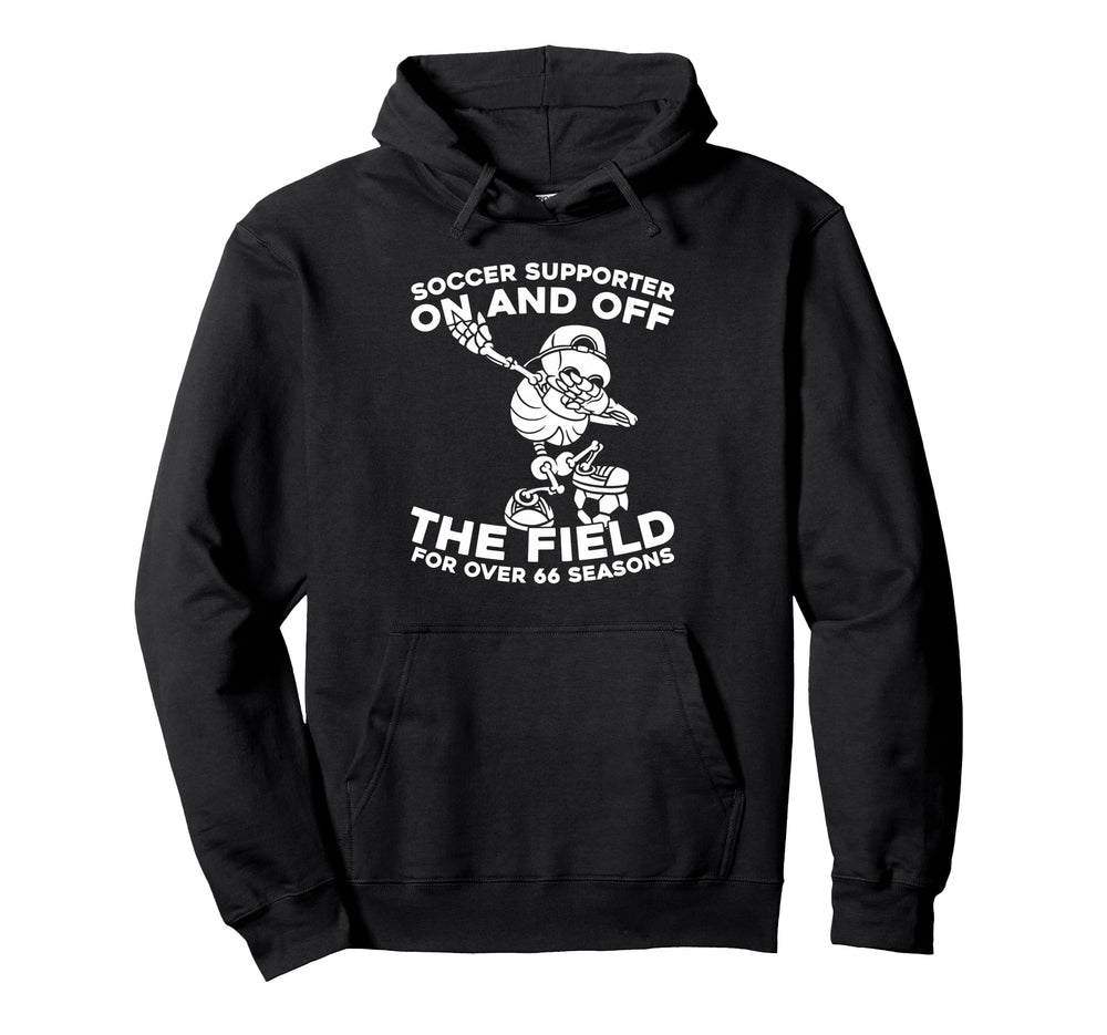 66Th Birthday Soccer Player Team Hoodie - Custom Art Print for Adults