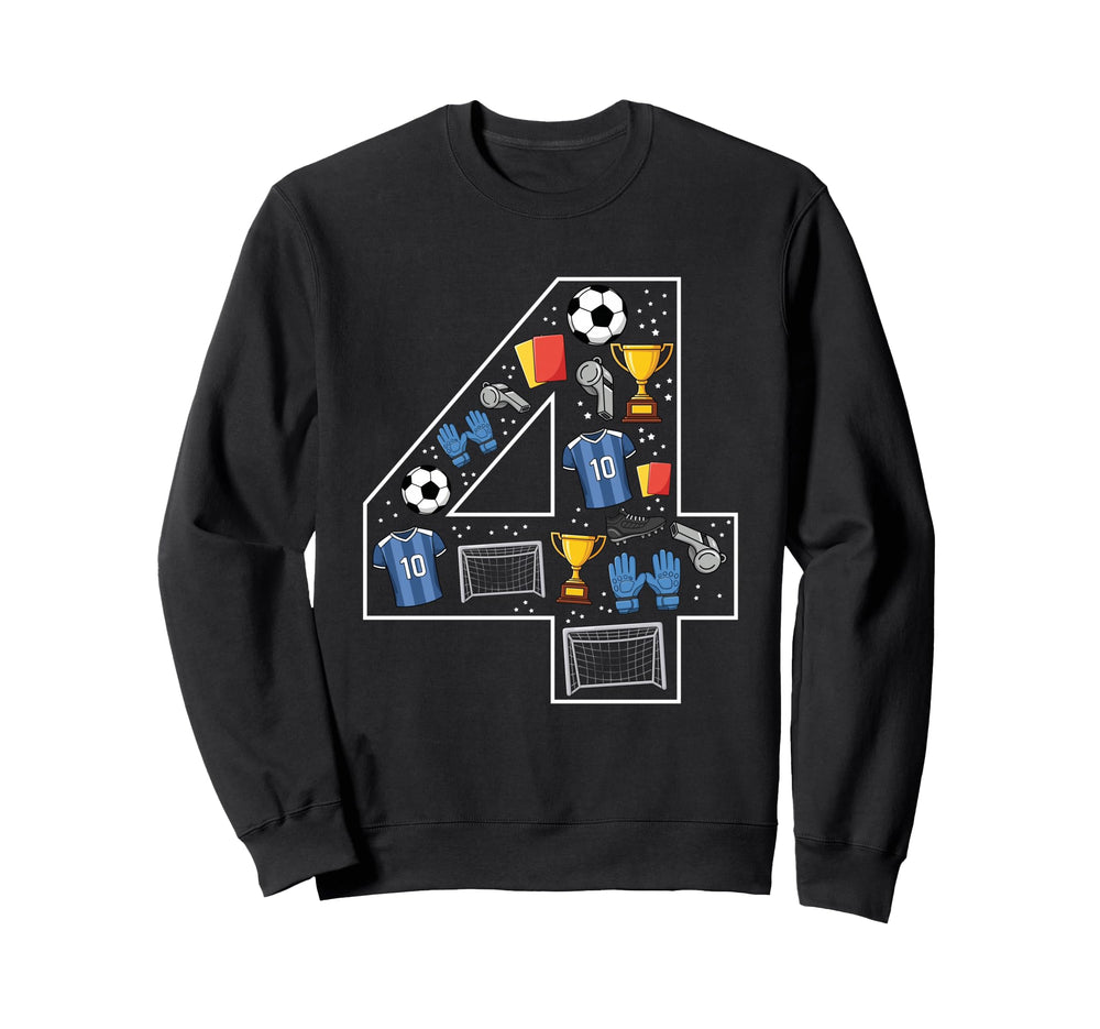 4Th Birthday 4 Year Old Football Sweatshirt - Unique Graphic for Adults