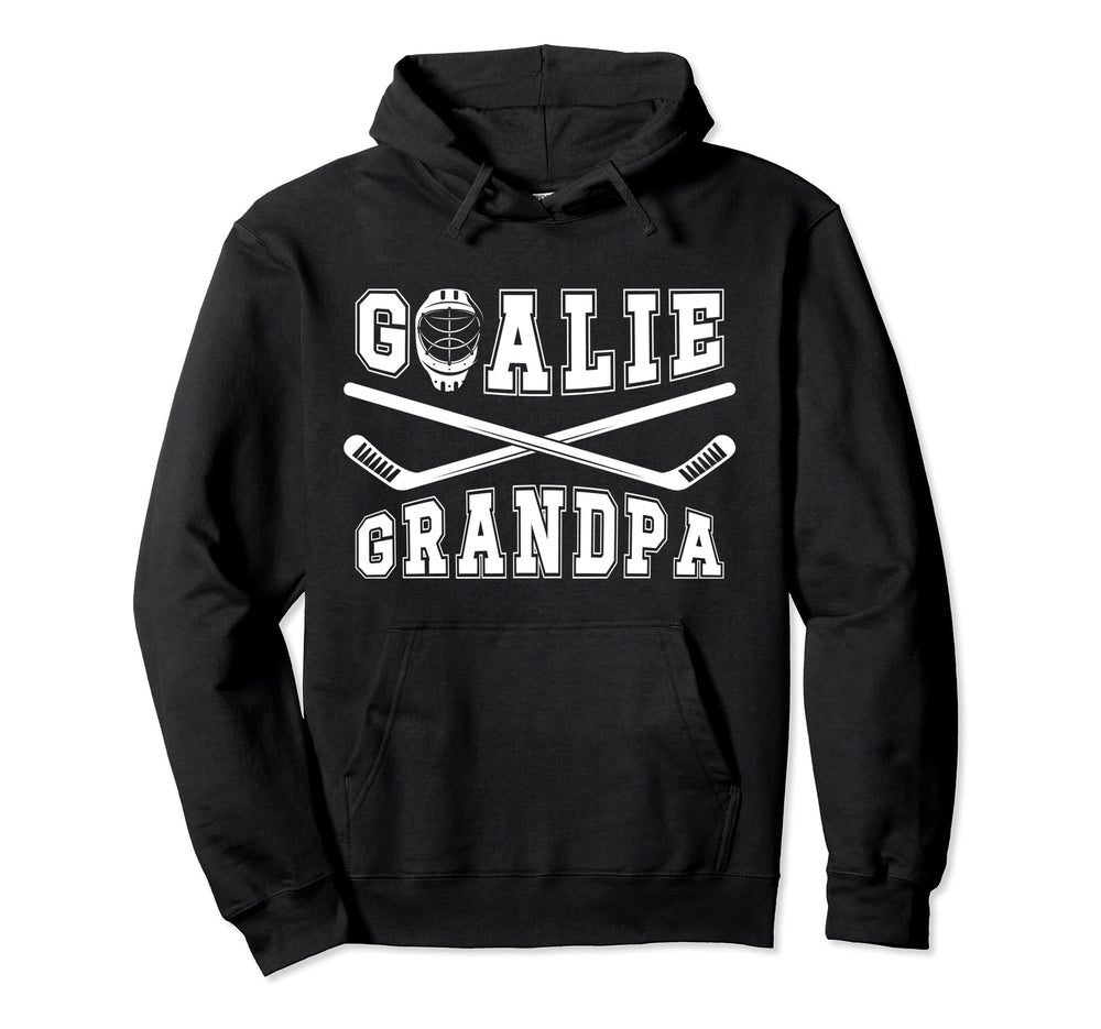 Ice Hockey Goalie Grandpa Hockey Hoodie - Aesthetic Graphic Unisex