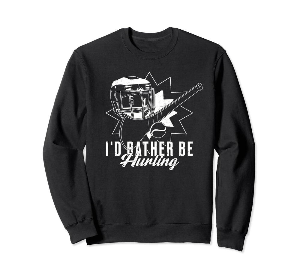 Hurling Helmet Athletic Sweatshirt - Aesthetic Graphic for Adults