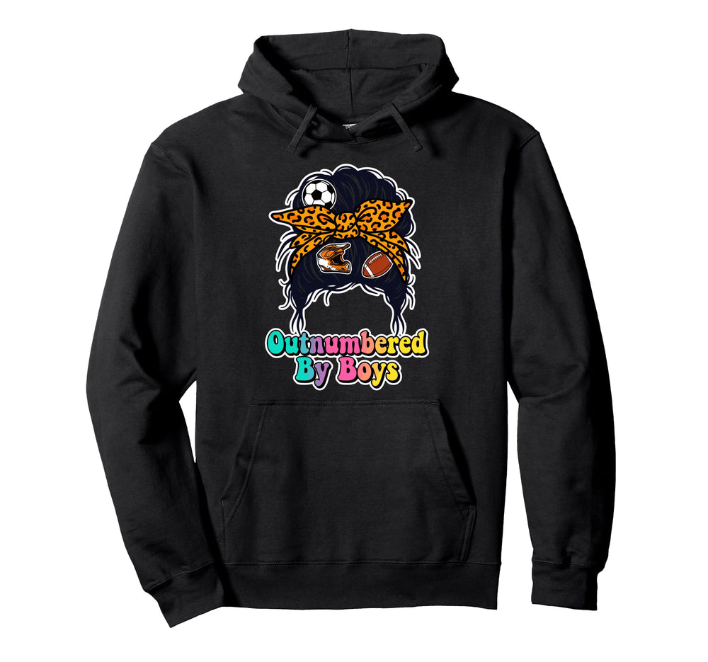 Outnumbered Soccer Mom Life Hair Hoodie - Fun Novelty Design for Adults