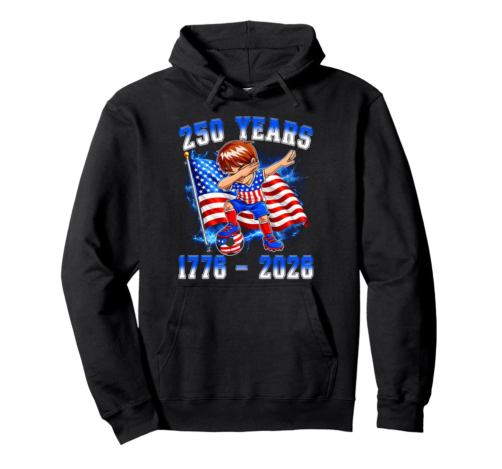 250Th Anniversary Dabbing Soccer Hoodie - Casual Everyday Wear Unisex
