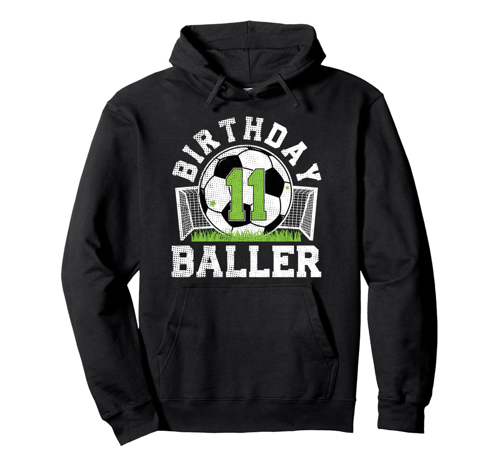11Th Birthday Soccer 11 Year Old Hoodie - Fun Novelty Design for Adults