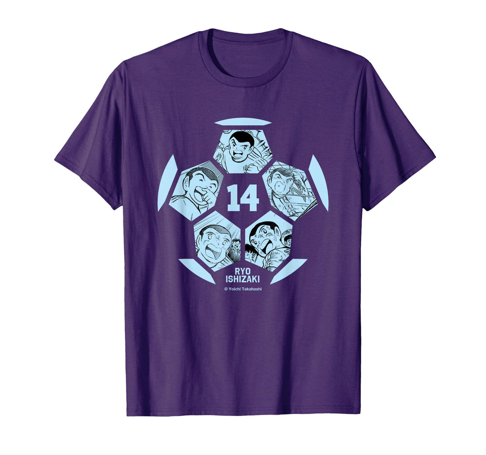 Captain Tsubasa Ryo Ishizaki Soccer Ball T-Shirt - Graphic Print for Adults