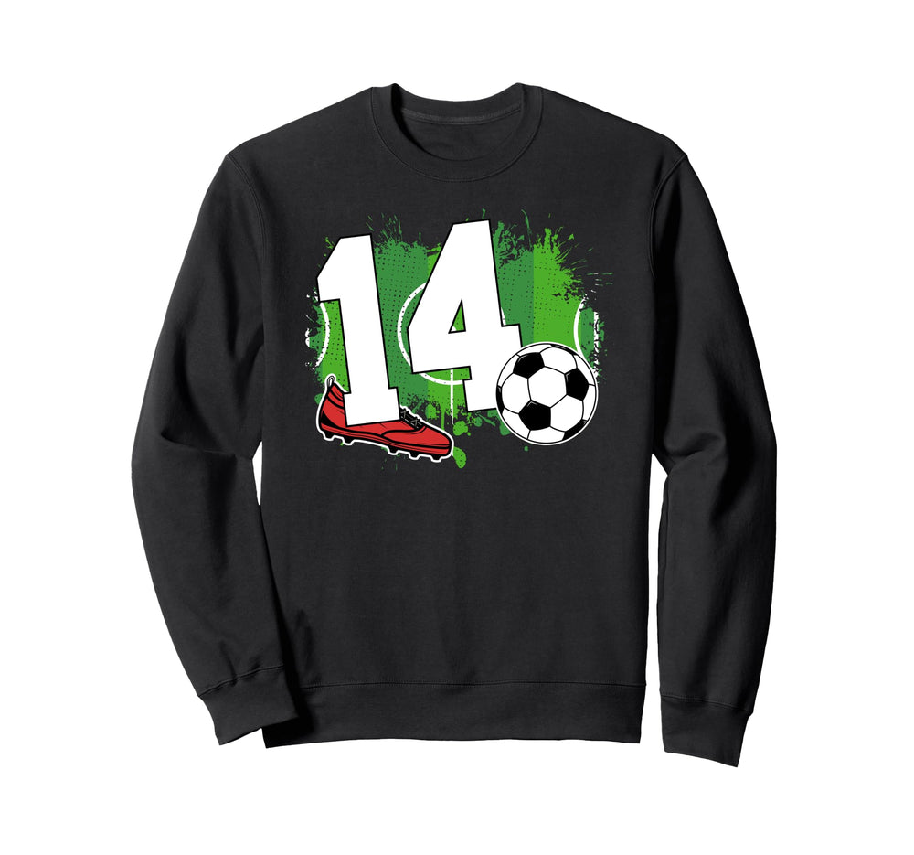 14Th Birthday Soccer Fourteen Year Sweatshirt - Custom Art Print Men Women
