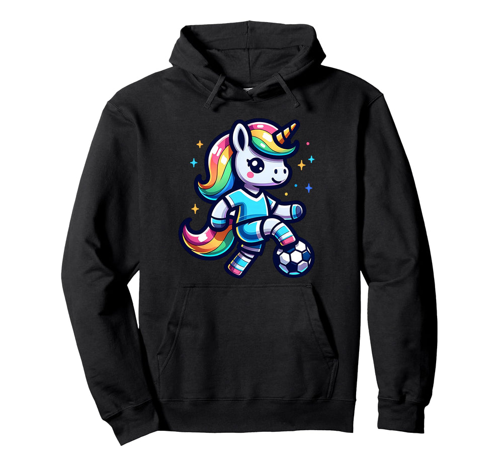 Footballer Unicorn Fans Soccer Team Hoodie - Trendy Graphic for Adults