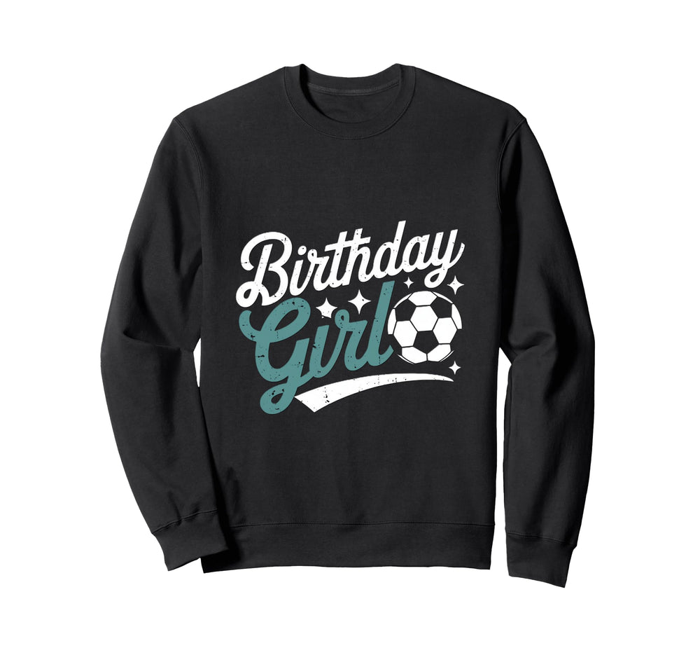 Birthday Soccer Hearts Fun Sweatshirt - Minimalist Print for Adults
