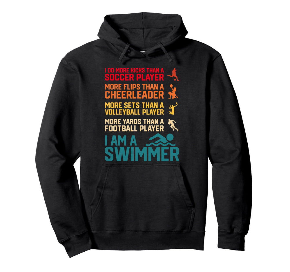 Swimming Coach Swimmer Funny Swim Hoodie - Aesthetic Graphic for Adults