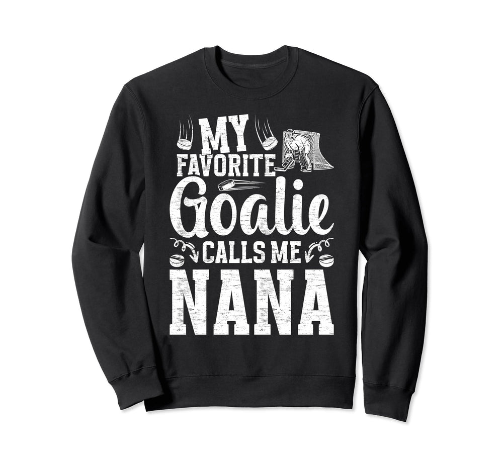 My Favorite Ice Hockey Goalie Sweatshirt - Minimalist Print for Adults