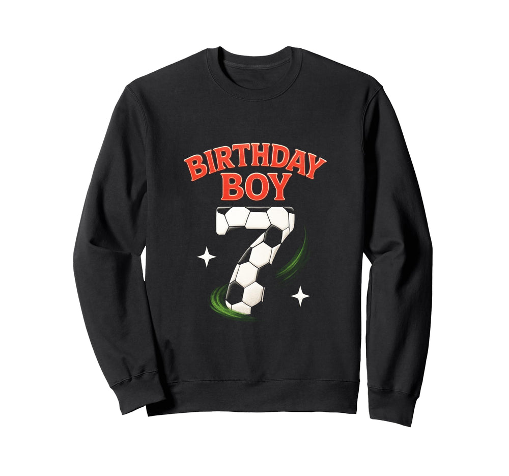 Birthday 7Th Birthday Football Sweatshirt - Unique Graphic Men Women