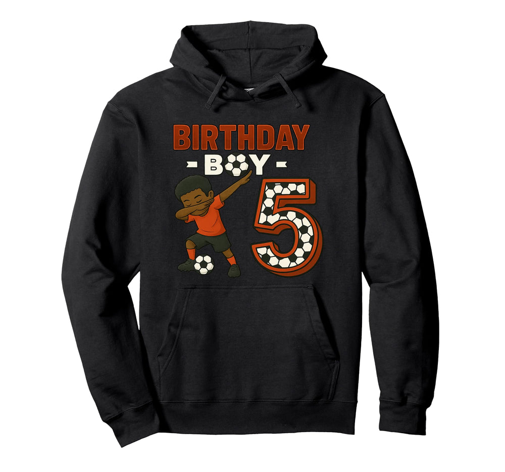 Dabbing 5 Year Old Soccer Player Hoodie - Unique Graphic for Adults
