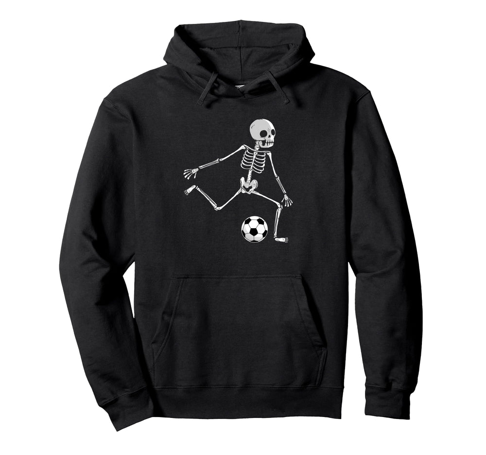 Skeleton Soccer Funny Halloween Party Hoodie - Custom Art Print Men Women