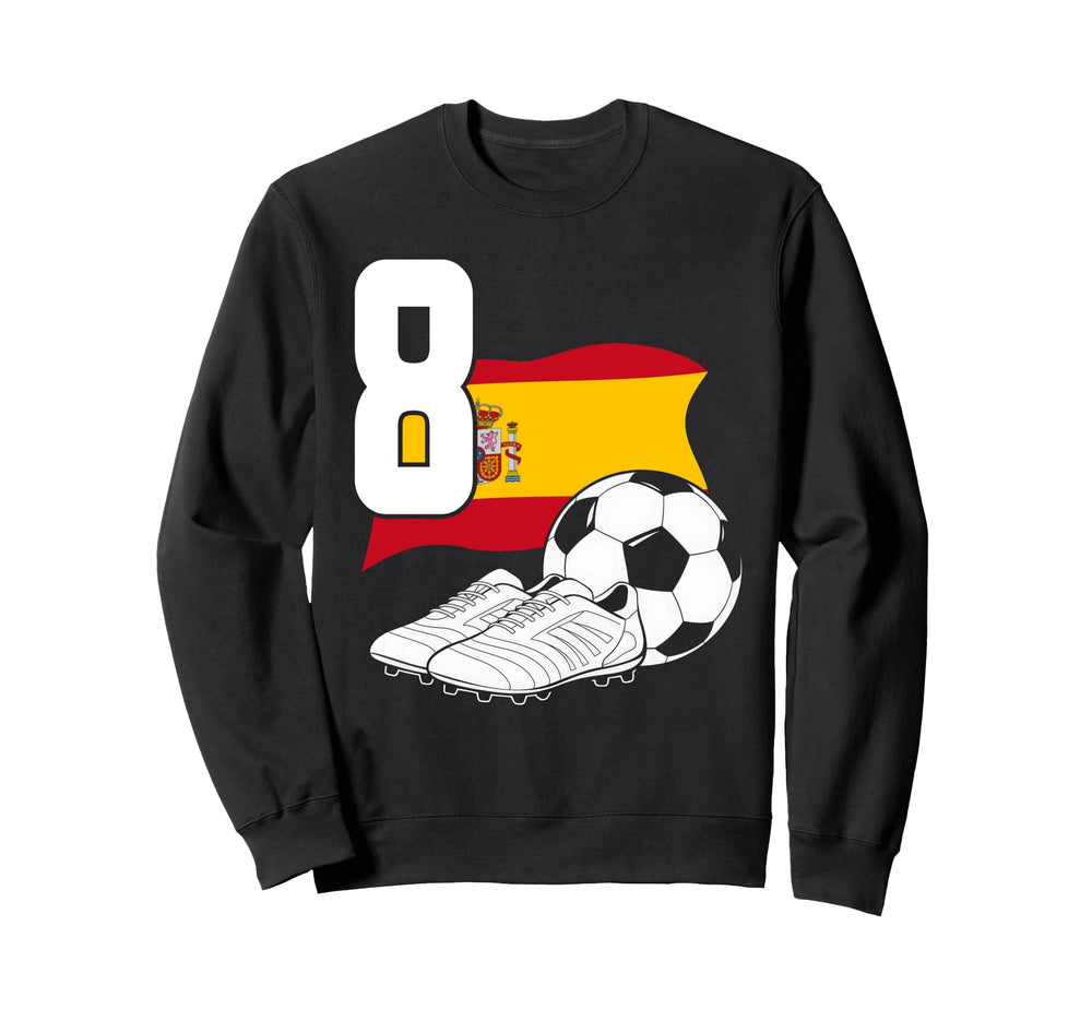 8 Soccer Birthday Gift Soccer Fan Sweatshirt - Custom Art Print for Adults