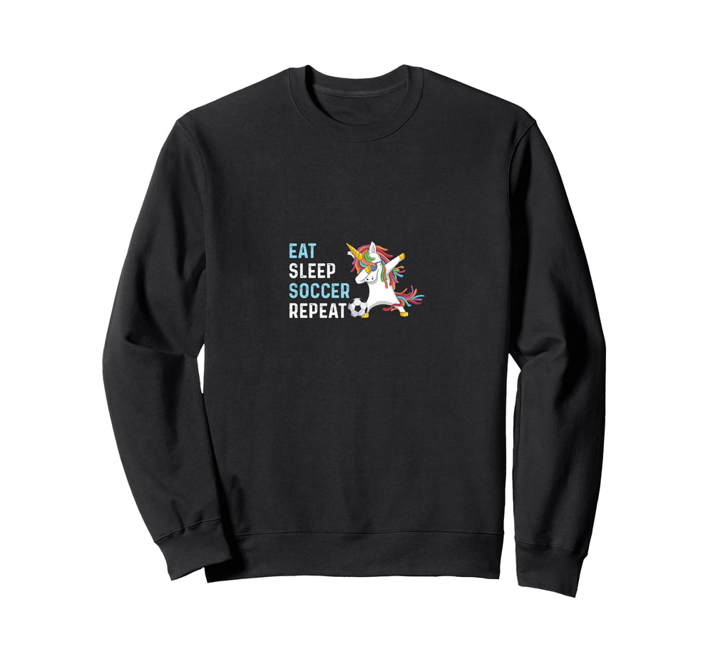 Funny Eat Sleep Soccer Repeat Sweatshirt - Aesthetic Graphic Men Women