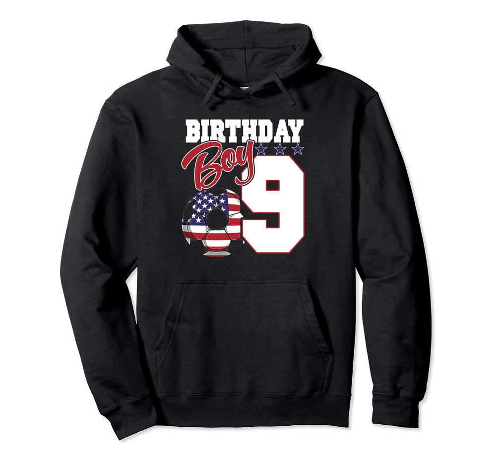 9Th Birthday Party Patriotic American Hoodie - Custom Art Print for Adults