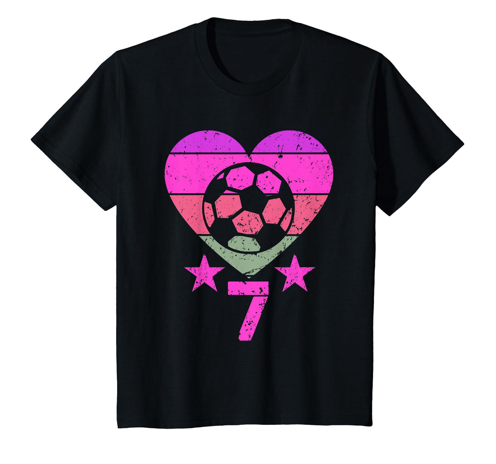 Soccer Birthday 7 Year Old Seventh 7Th T-Shirt - Streetwear Style Unisex