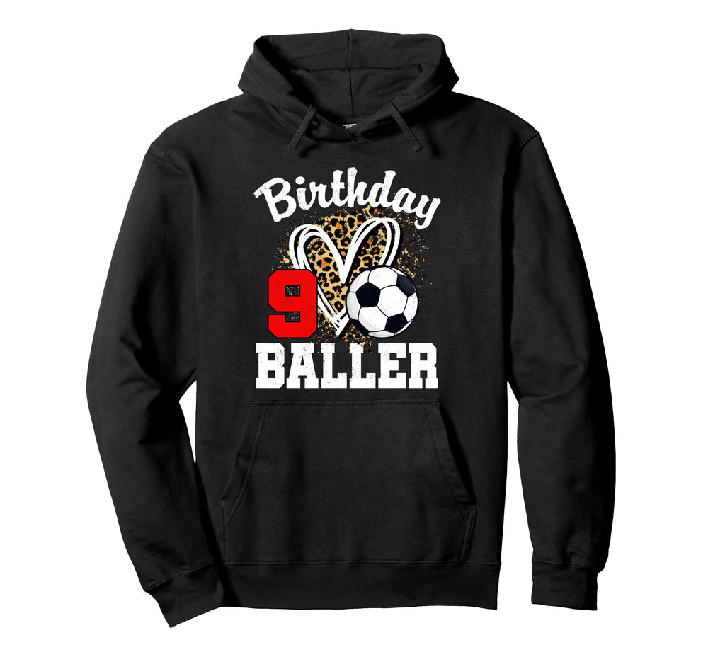 9 Year Old Birthday Soccer 9Th Hoodie - Fun Novelty Design for Adults
