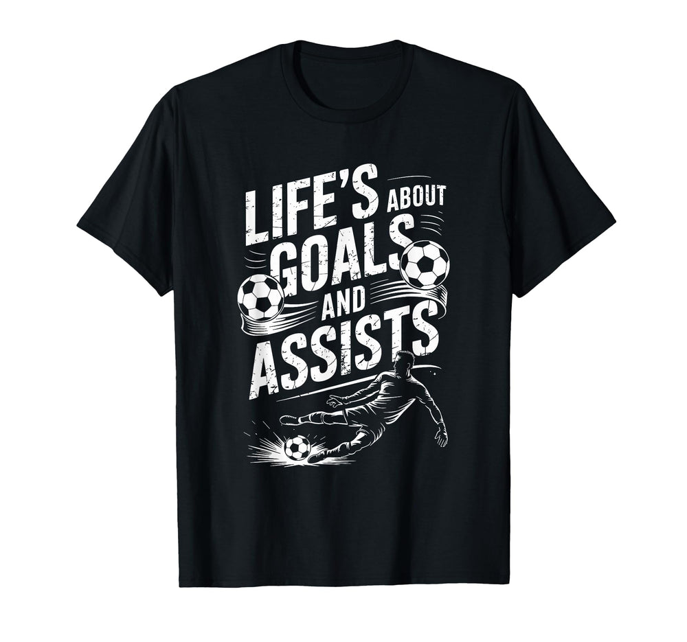 Soccer Player And Goal Keeper Life T-Shirt - Custom Art Print for Adults