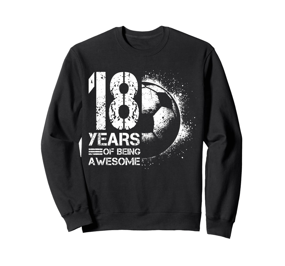 18Th Birthday Soccer Player Sweatshirt - Custom Art Print Men Women