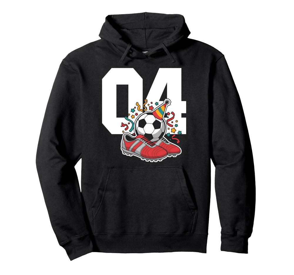 4 Soccer Birthday Gift Soccer Fan Sports Hoodie - Graphic Print Men Women