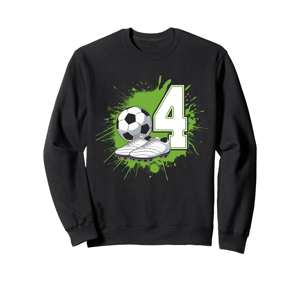 4 Soccer Birthday Gift Soccer Fan Sweatshirt - Unique Graphic for Adults
