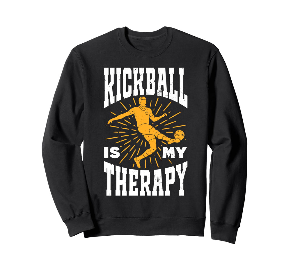 Kickball Is My Therapy Team Captain Sweatshirt - Graphic Print for Adults