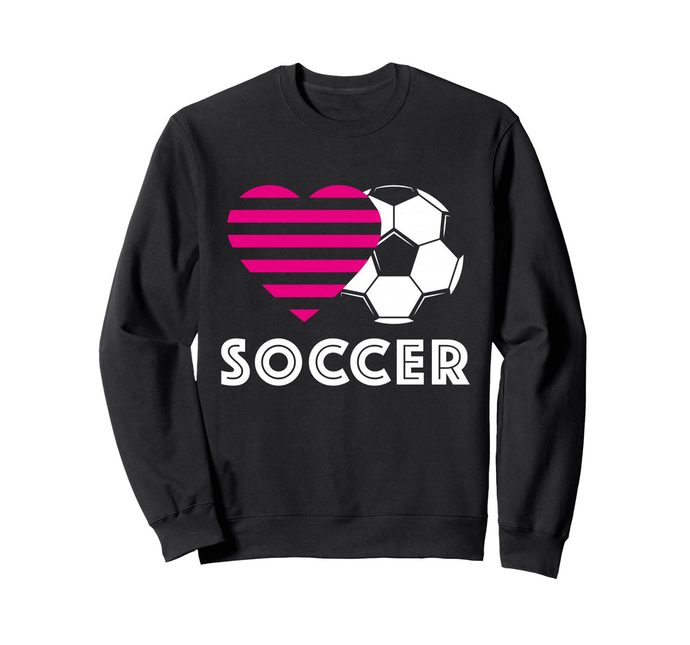 Soccer Heart Love Heartbeat Outfit Sweatshirt - Novelty Apparel Men Women