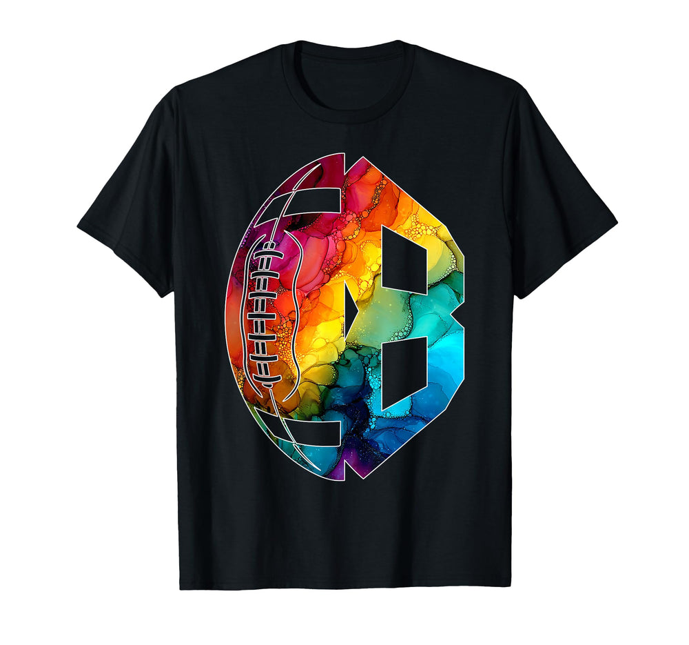 Number 8 Years Football 8Th Birthday T-Shirt - Streetwear Style Men Women