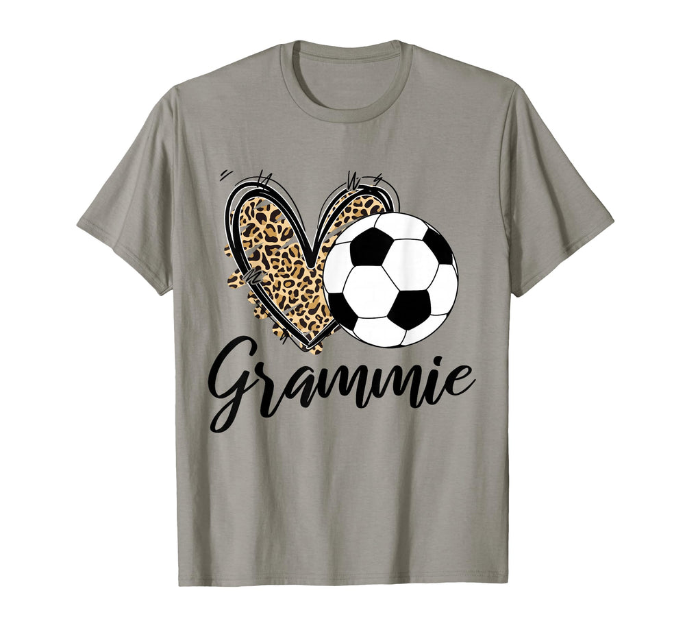 Soccer Grammie Leopard Heart Grammie T-Shirt - Aesthetic Graphic for Adults