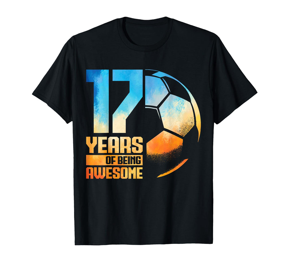 17Th Birthday Soccer Player T-Shirt - Casual Everyday Wear for Adults