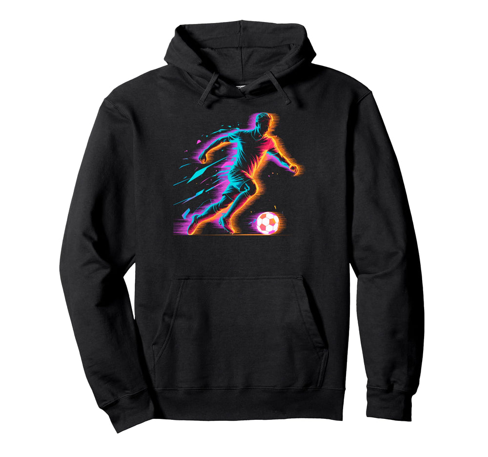 Colorful Funny Soccer Player Fan Game Hoodie - Fun Novelty Design Unisex