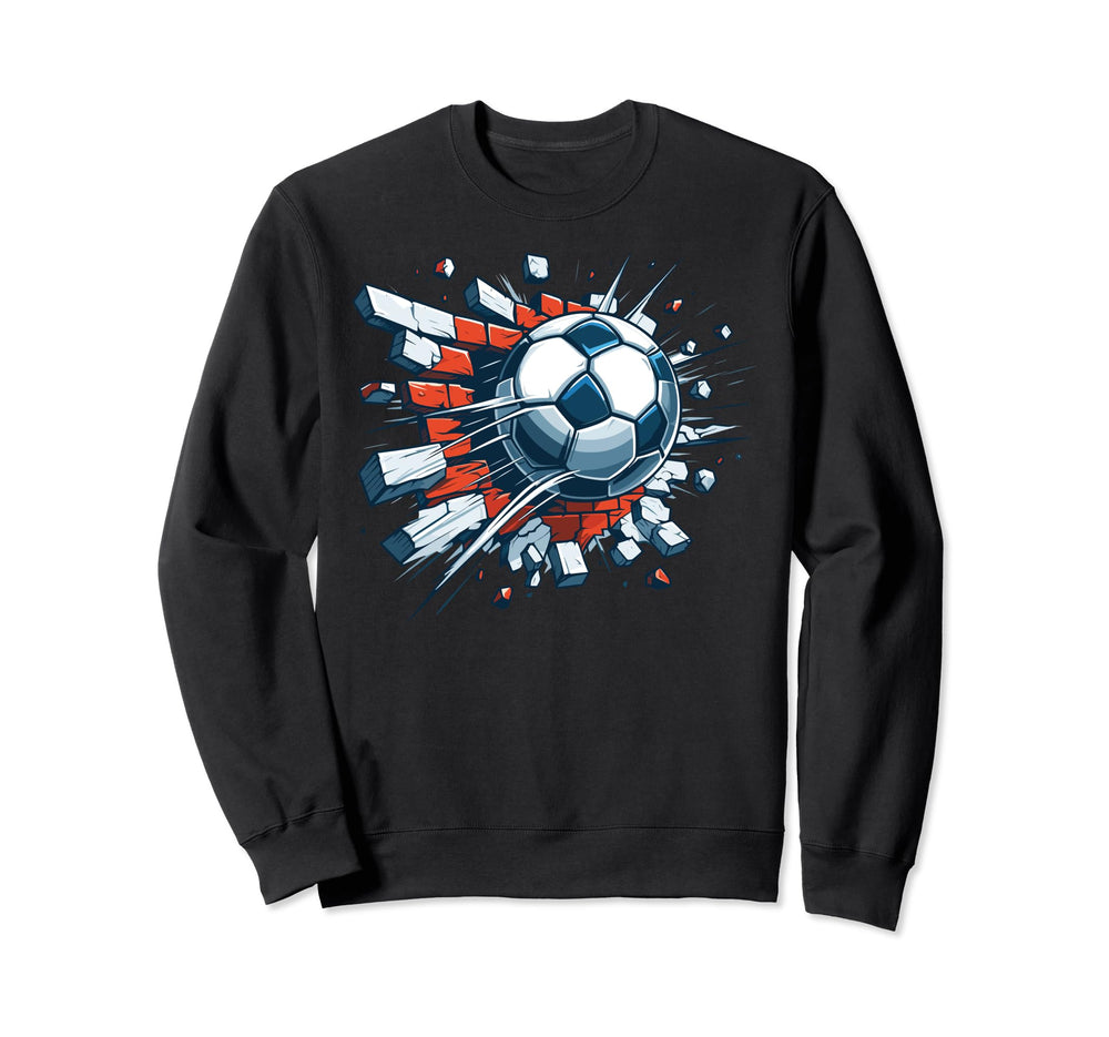 Soccer Ball Break Wall Soccer Sweatshirt - Streetwear Style for Adults