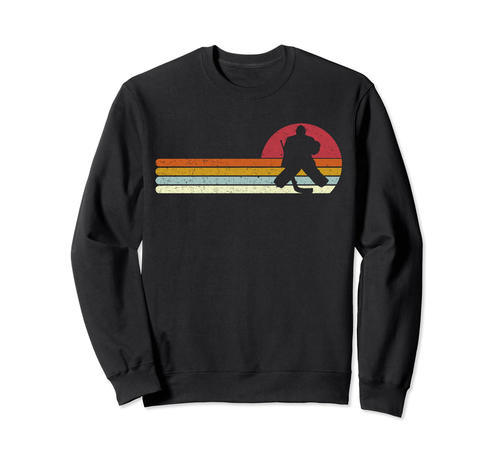 Goalie Sunset Ice Hockey Goalkeeper Sweatshirt - Streetwear Style Men Women