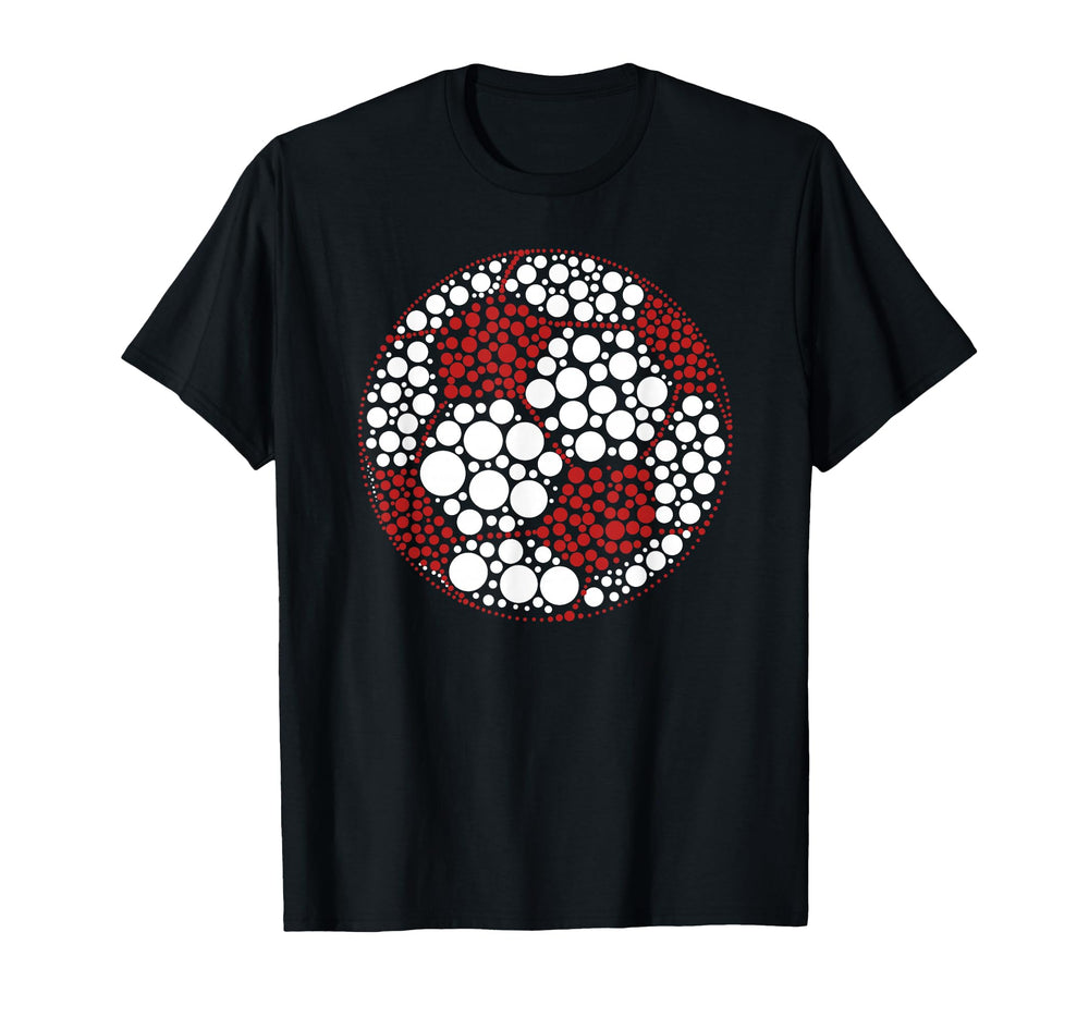 Funny Polka Dot Soccer Lover Player T-Shirt - Novelty Apparel Men Women